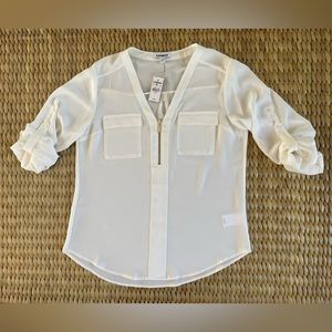 Express / NWT Quarter Zip Blouse